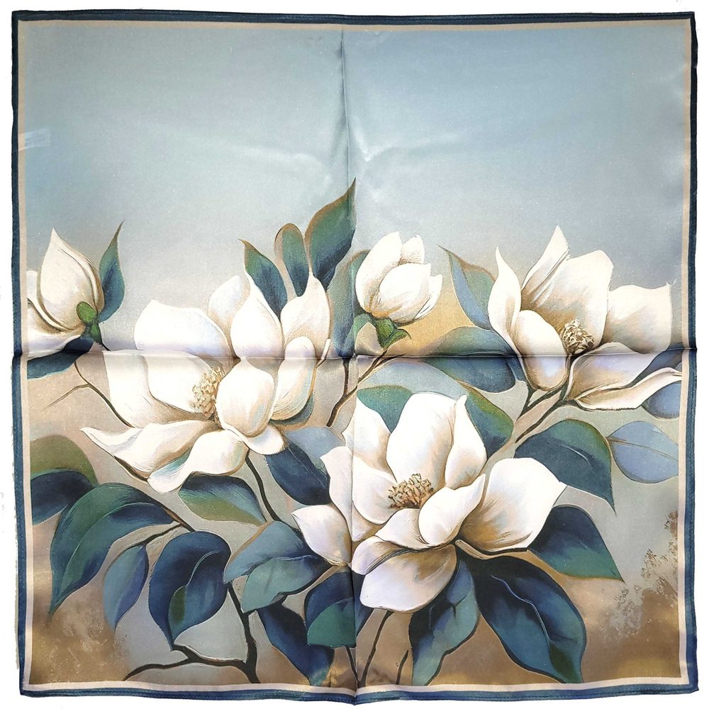 NWT Genuine 100% Mulberry Silk Satin Scarf 20"x20" Small Square Shawl 5506